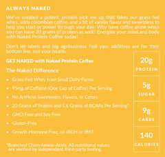 Vanilla Latte Protein Iced Coffee | Naked Protein Coffee - 17 Servings