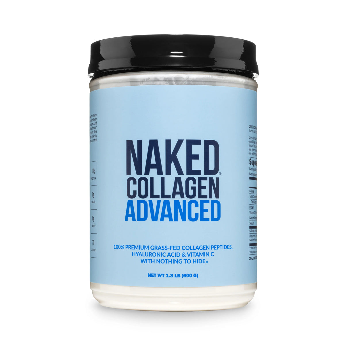 Collagen Peptides with Hyaluronic Acid | Naked Collagen Advanced - 1.3 LB