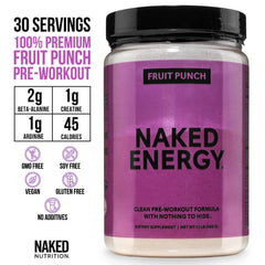 Fruit Punch Pre Workout Supplement | Naked Energy - 30 Servings